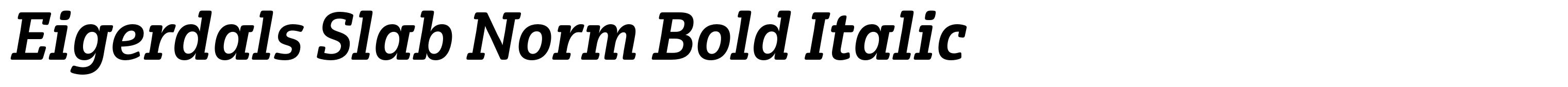 Eigerdals Slab Norm Bold Italic